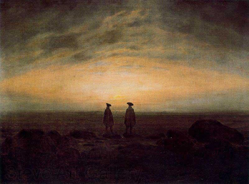 Caspar David Friedrich Two Men by the Sea Spain oil painting art